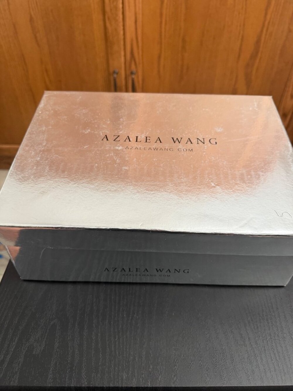 Azalea Wang Gold Metallic Strappy Heeled Sandals Size 10 New With Box 4" Heel - Picture 9 of 10